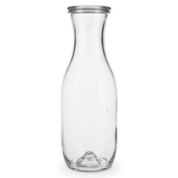 Glasflasche Pyramidenschliff 1 Ltr. "sehr edel"
