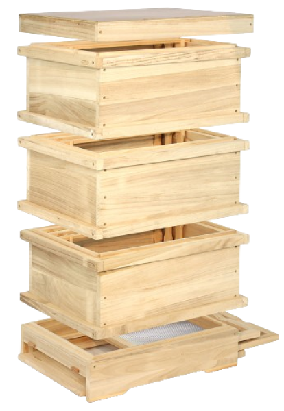 Taunus-Zander Holzmagazinbeute m. Holzdeckel