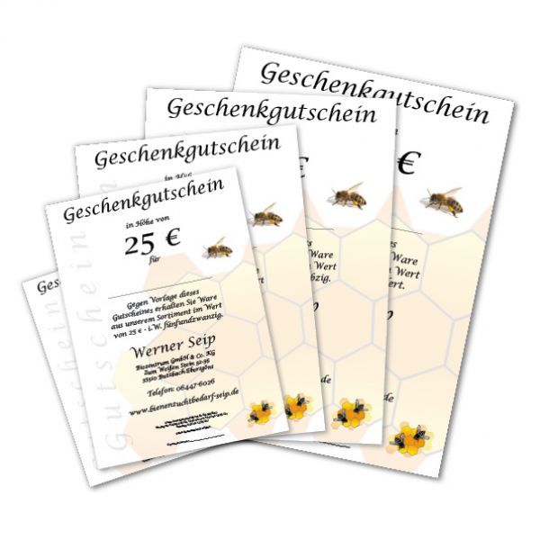 Gutschein per Mail zum Ausdrucken